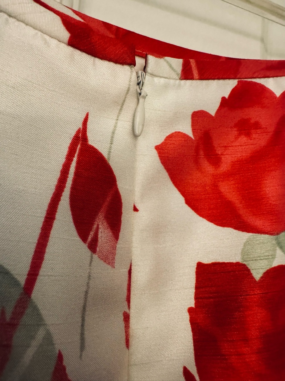 Le Suit 2-Piece Suit White Blazer and Red White Floral Skirt Career Wedding 10P - Picture 6 of 12